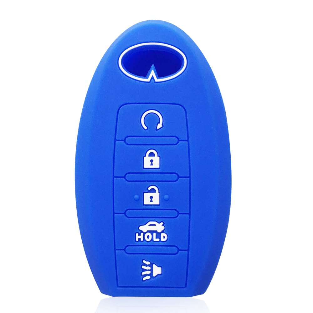 Silikon Keyless Entry Fernbedienung Fob Abdeckung für Infiniti QX80 QX60 Q50 Q60 (Blue) von MGbeauty