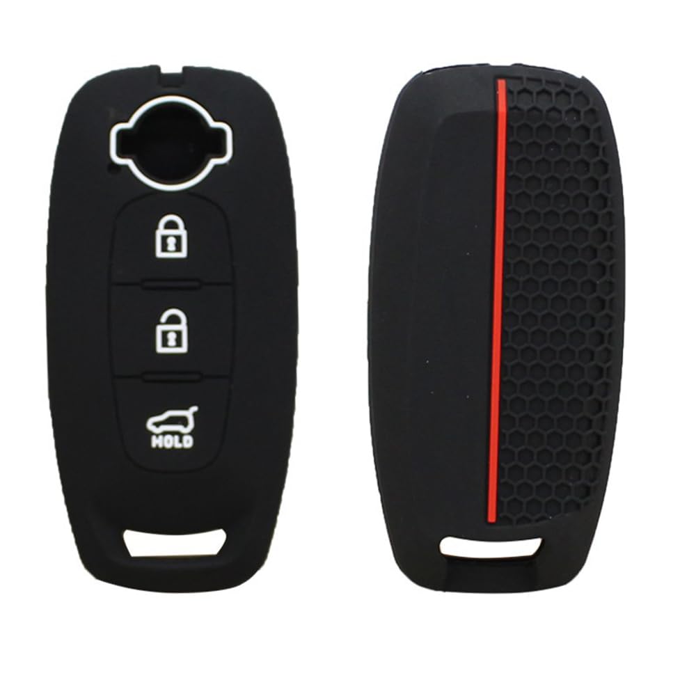 Silikon Keyless Entry Fernbedienung Fob Abdeckung für Nissan Altima SYLPHY Bluebird Teana Kicks Qashqai (Black) von MGbeauty