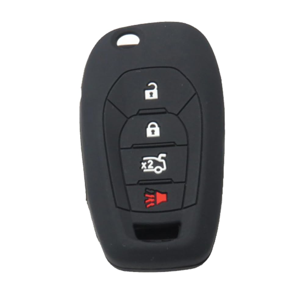 Silikon Keyless Entry Fernbedienung Fob Hülle für Chevrolet Chevy Cruze Malibu (Black) von MGbeauty