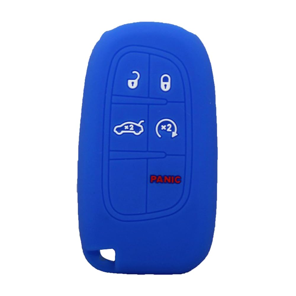 Silikon Keyless Entry Fernbedienung Fob Hülle für Chrysler Caravan Sebring 300C JCUV (Blue) von MGbeauty