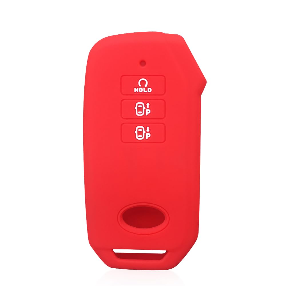 Silikon Keyless Entry Fernbedienung Fob Hülle für Kia Sportage Forte Soul cerato K3S Cachet K4 KX5 Optima (Red) von MGbeauty