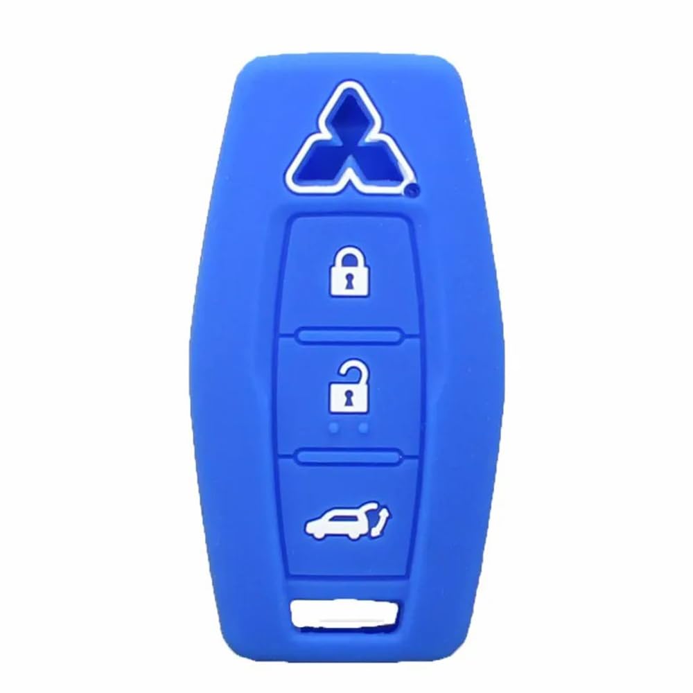 Silikon Keyless Entry Fernbedienung Fob Hülle für Mitsubishi Outlander Lancer EX Zinger SOVERAN Pajero Sport L200 (Blue) von MGbeauty