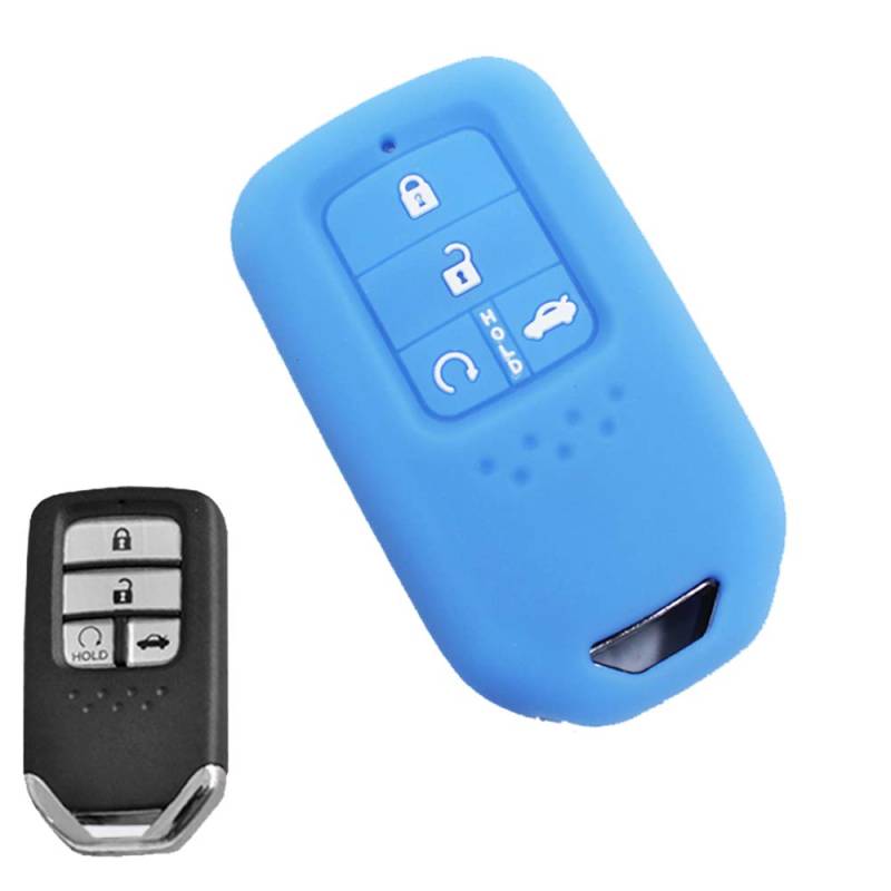 Silikon Keyless Entry Fernbedienung Fob Shell für Honda Accord Fit Crider Brio HONDAE N-WGN Shuttle (Blue) von MGbeauty