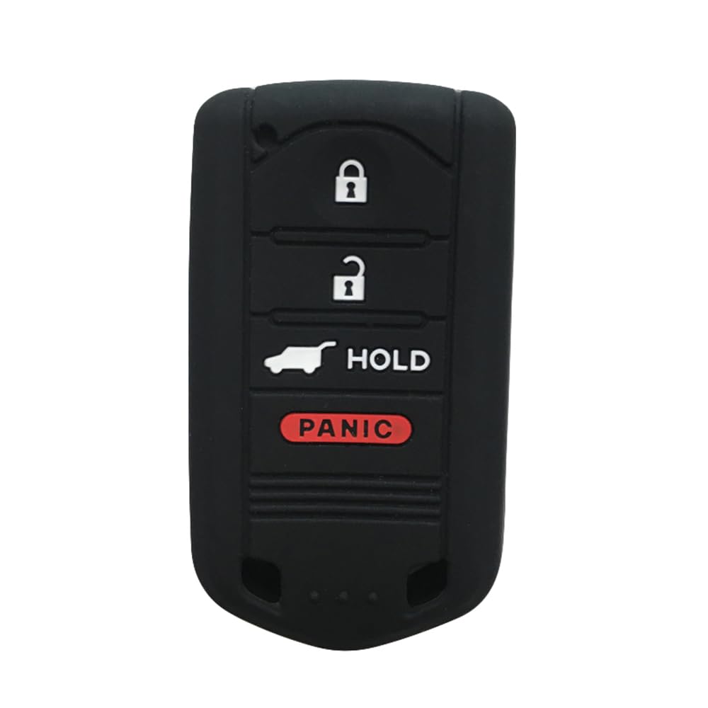 Silikon Keyless Entry Fernbedienung Schlüsselanhänger Abdeckung für Acura MDX RDX TLX IL TSX ZDX (Black) von MGbeauty