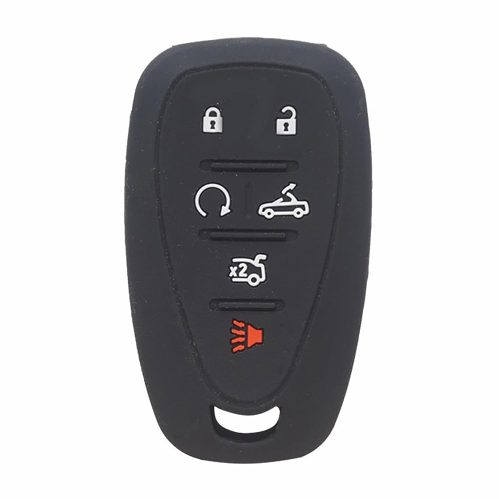 Silikon Keyless Entry Fernbedienung Schlüsselanhänger Abdeckung für Chevrolet Camaro Equinox Cruze Trax Express (Black) von MGbeauty