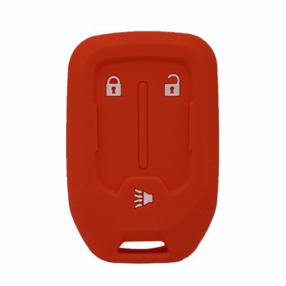 Silikon Keyless Entry Fernbedienung Schlüsselanhänger Abdeckung für Chevrolet Silverado Colorado GMC Terrain (Red) von MGbeauty