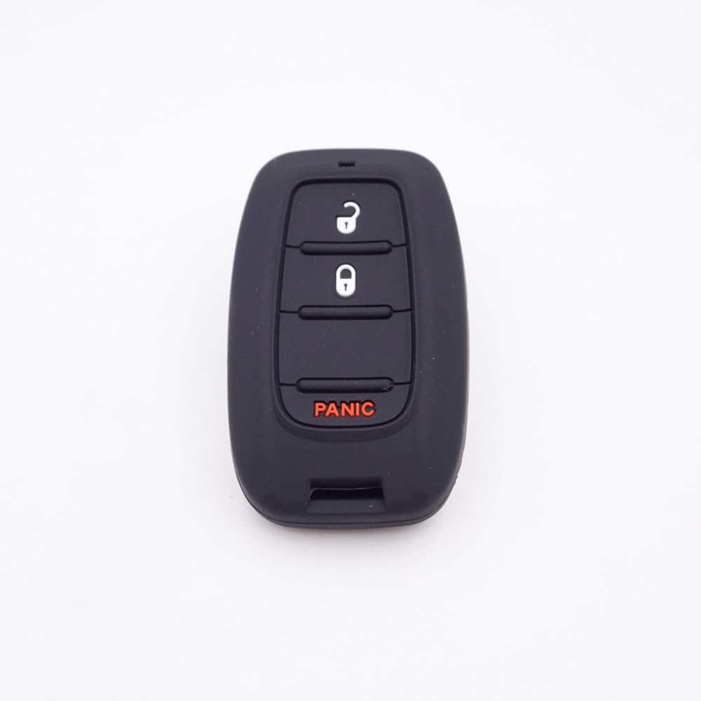 Silikon Keyless Entry Fernbedienung Schlüsselanhänger Abdeckung für Chrysler Caravan JCUV (Black) von MGbeauty