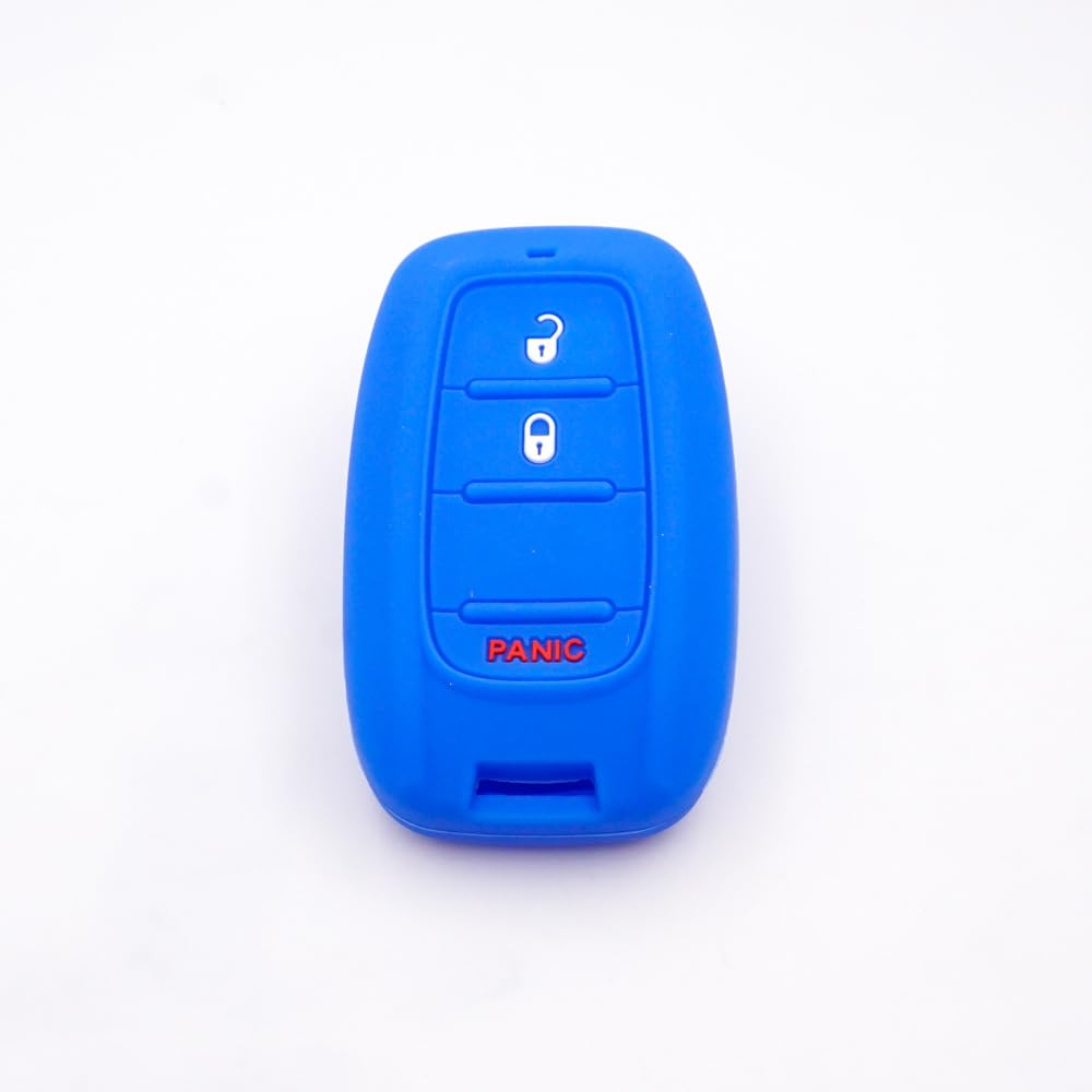 Silikon Keyless Entry Fernbedienung Schlüsselanhänger Abdeckung für Chrysler Caravan JCUV (Blue) von MGbeauty