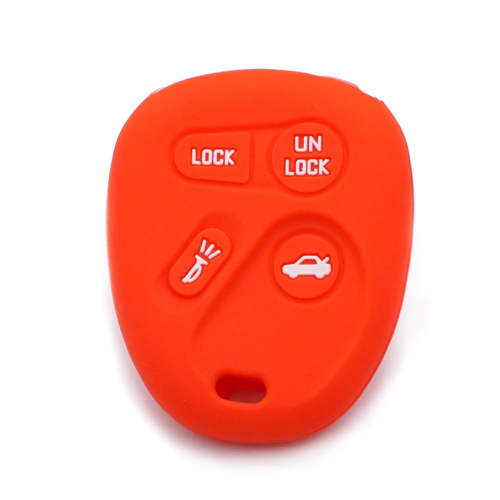 Silikon Keyless Entry Fernbedienung Schlüsselanhänger Abdeckung für GMC Silverado Tahoe Yukon (Red) von MGbeauty