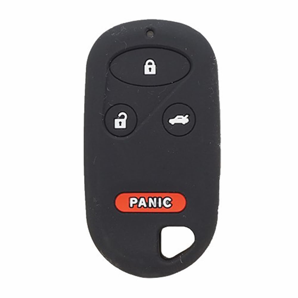 Silikon Keyless Entry Fernbedienung Schlüsselanhänger Abdeckung für Honda CR-V Accord XR-V Crider Jade VEZEL City (Black) von MGbeauty