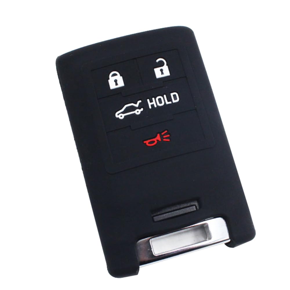 Silikon Keyless Entry Fernbedienung Shell Schlüsselanhänger Abdeckung Schutz für Chevrolet Corvette (Black) von MGbeauty