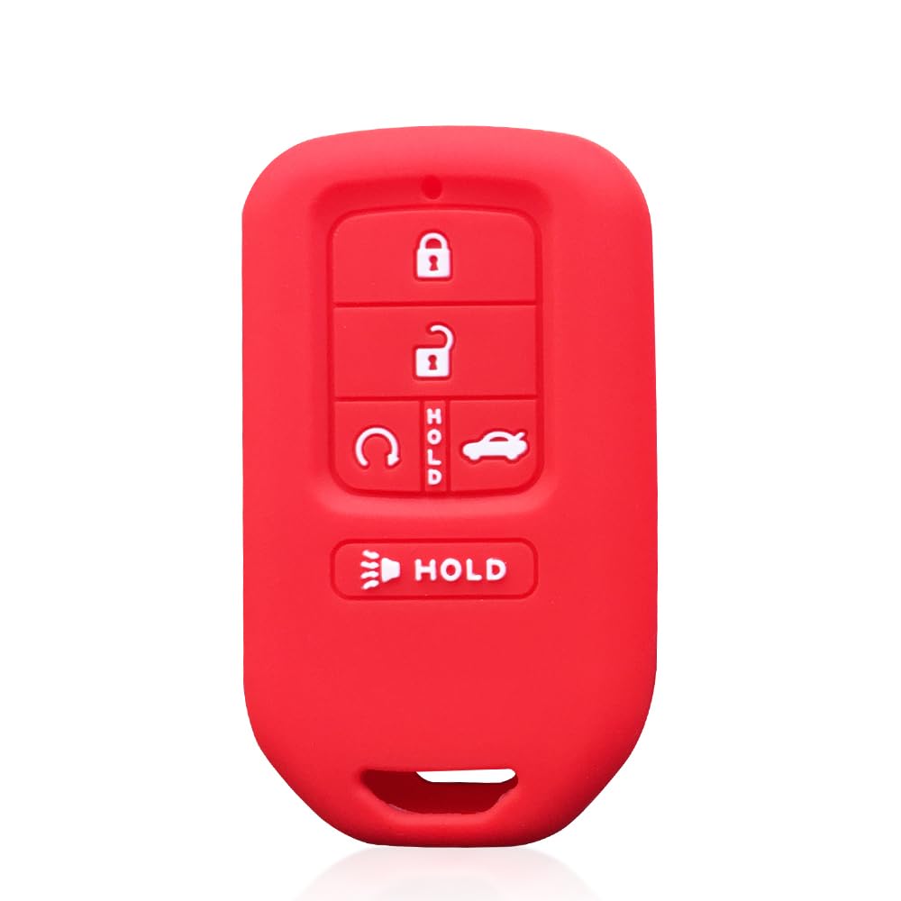 Silikon Protector Case Schlüsselanhänger-Abdeckung für Honda Passport CR-V Accord Pilot Civic Insight (Red) von MGbeauty