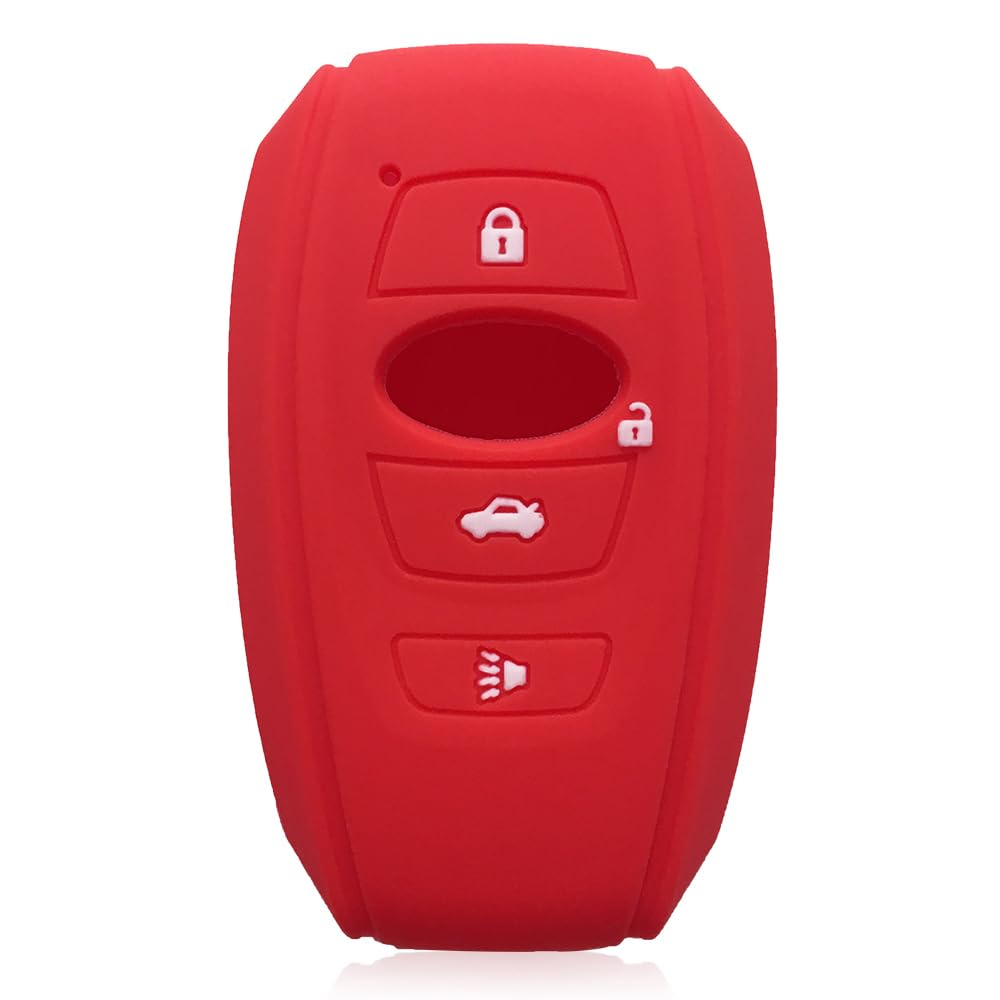 Silikon Protector Case Schlüsselanhänger-Abdeckung für Subaru Outback Crosstrek für Toyota GR86 (Red) von MGbeauty