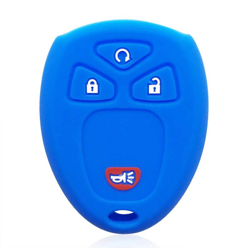 Silikon-Schlüsselanhänger-Abdeckung Fernbedienung Keyless Case für Hummer H2 2017 GMC Savana 3500 für Chevrolet Tahoe Uburban (Blue) von MGbeauty