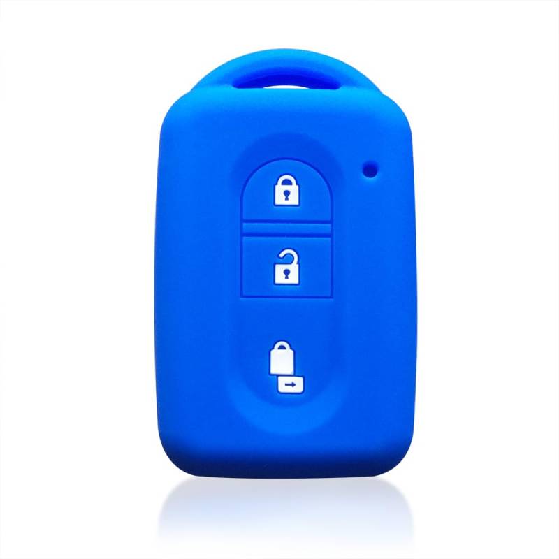 Silikon-Schlüsselanhänger-Abdeckung Fernbedienung Keyless Case für Nissan Micra Terra X-Trail Ariya Tiida SYLPHY Bluebird Teana (Blue) von MGbeauty