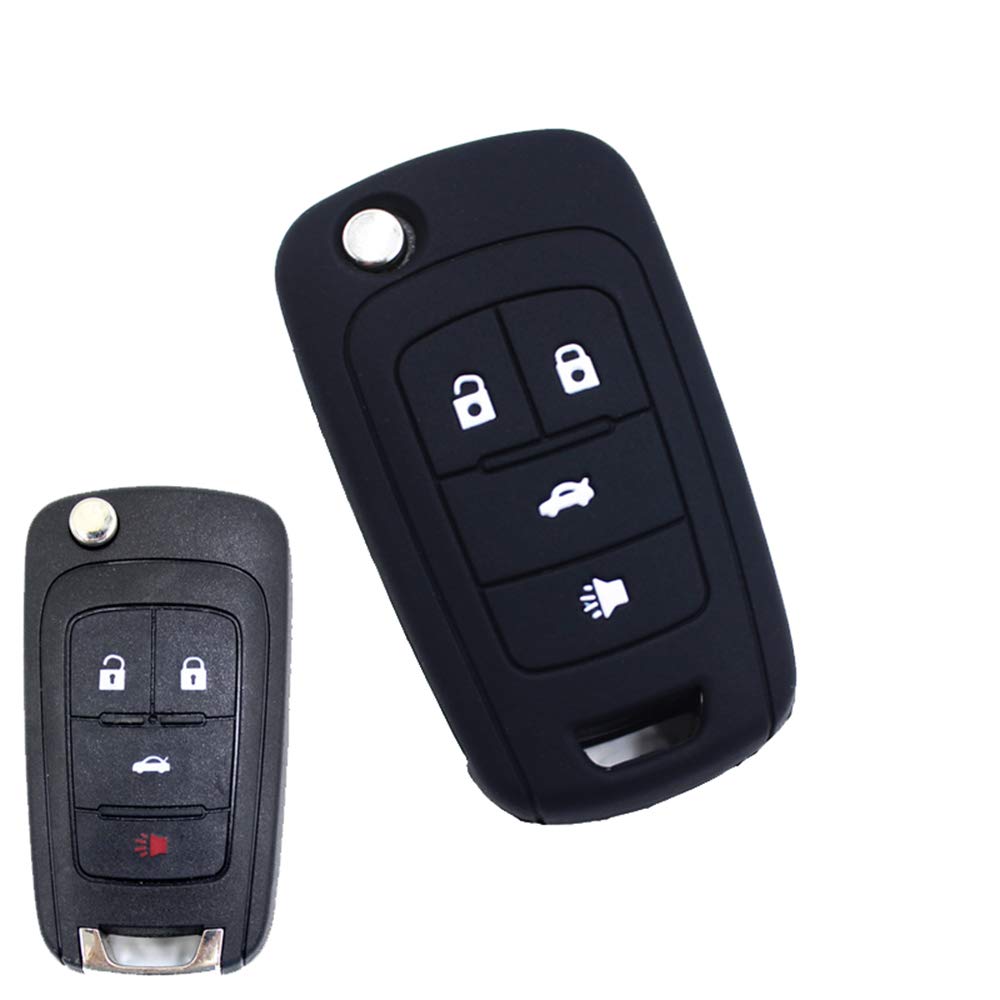 Silikon Schlüsselanhänger Abdeckung Remote Case Keyless Protector für Buick GL8 Envista Encore Enclave (Black) von MGbeauty