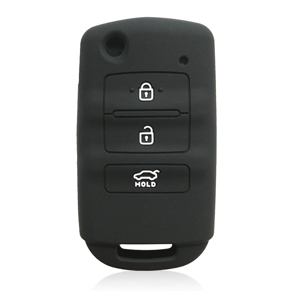 Silikon Schlüsselanhänger Abdeckung Remote Case Keyless Protector für Kia Cadenza K7 K8 K9 K900 Stinger Stonic SPORTAGE (Black) von MGbeauty