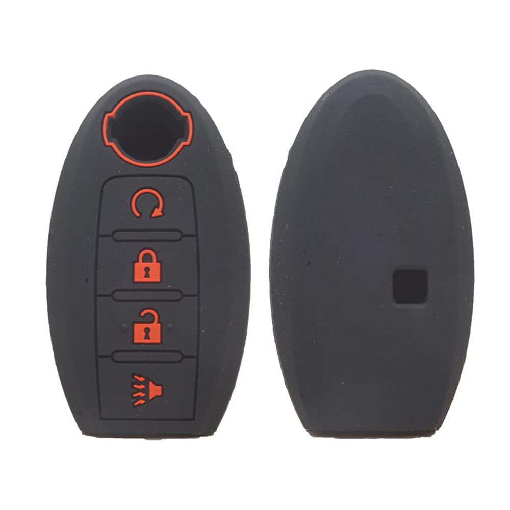 Silikon Smart Auto Fob Abdeckung für Nissan Titan Pathfinder Murano Kicks Frontier Armada Rogue Arnada (Black) von MGbeauty