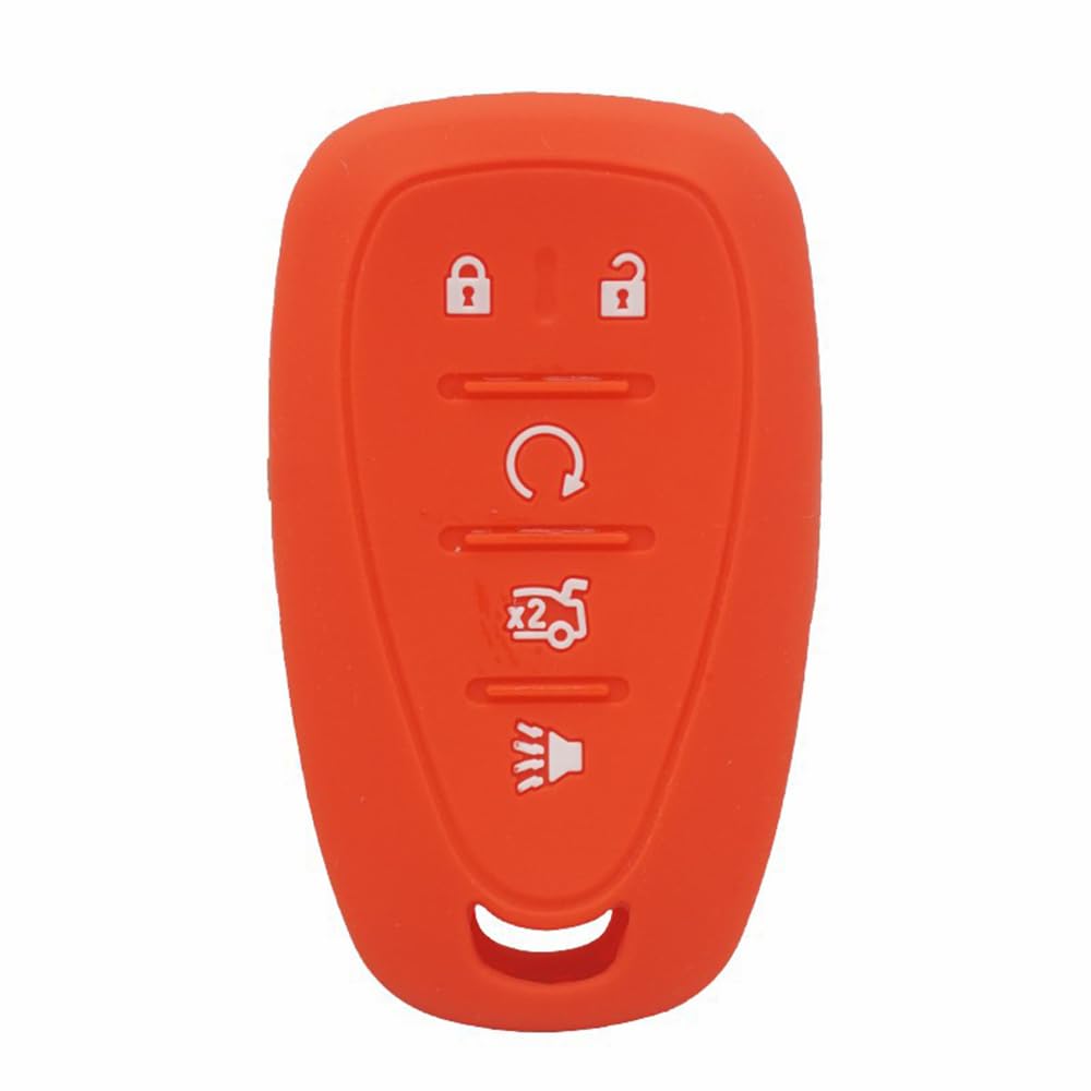 Silikon Smart Auto Fob Schale für Chevrolet Equinox Camaro Malibu Blazer Traverse Trailblazer Spark Sonic (Red) von MGbeauty