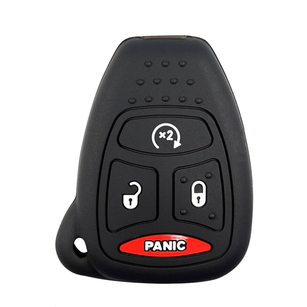 Silikon Smart Auto Remote Fob Abdeckschale für Jeep Renegade Compass Grand Commander für Chrysler Dodge (Black) von MGbeauty