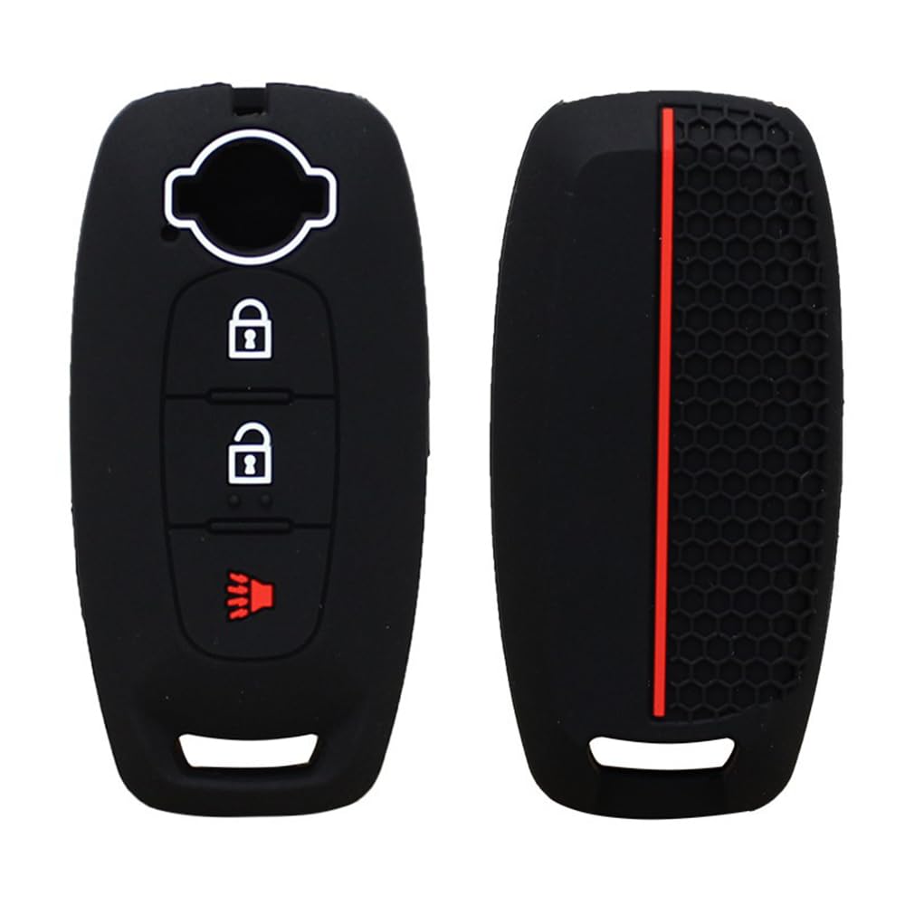 Silikon Smart Auto Remote Fob Schale für Nissan Rogue Kicks Ariya Pathfinder (Black) von MGbeauty