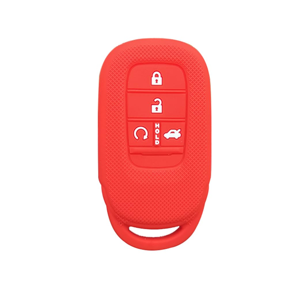 Silikon Smart Car Key Shell Fob Abdeckung für Honda Civic CRV Accord Jade Elysion SPIRIOR NS2 VEZEL ZR-V CRV (Red) von MGbeauty