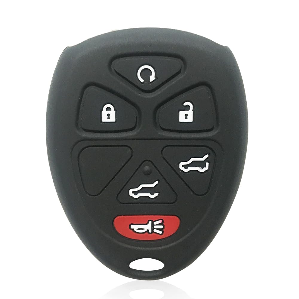 Silikon Smart Car Key Shell für GMC Savana Yukon für Chevrolet Tahoe Uburban Escalade (Black) von MGbeauty