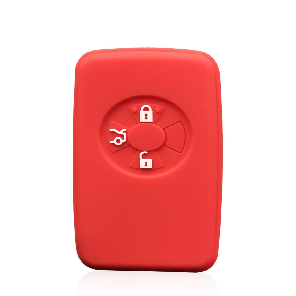 Silikon Smart Remote Fob Hülle für Toyota Rav4 Reiz Corolla Yaris (Red) von MGbeauty