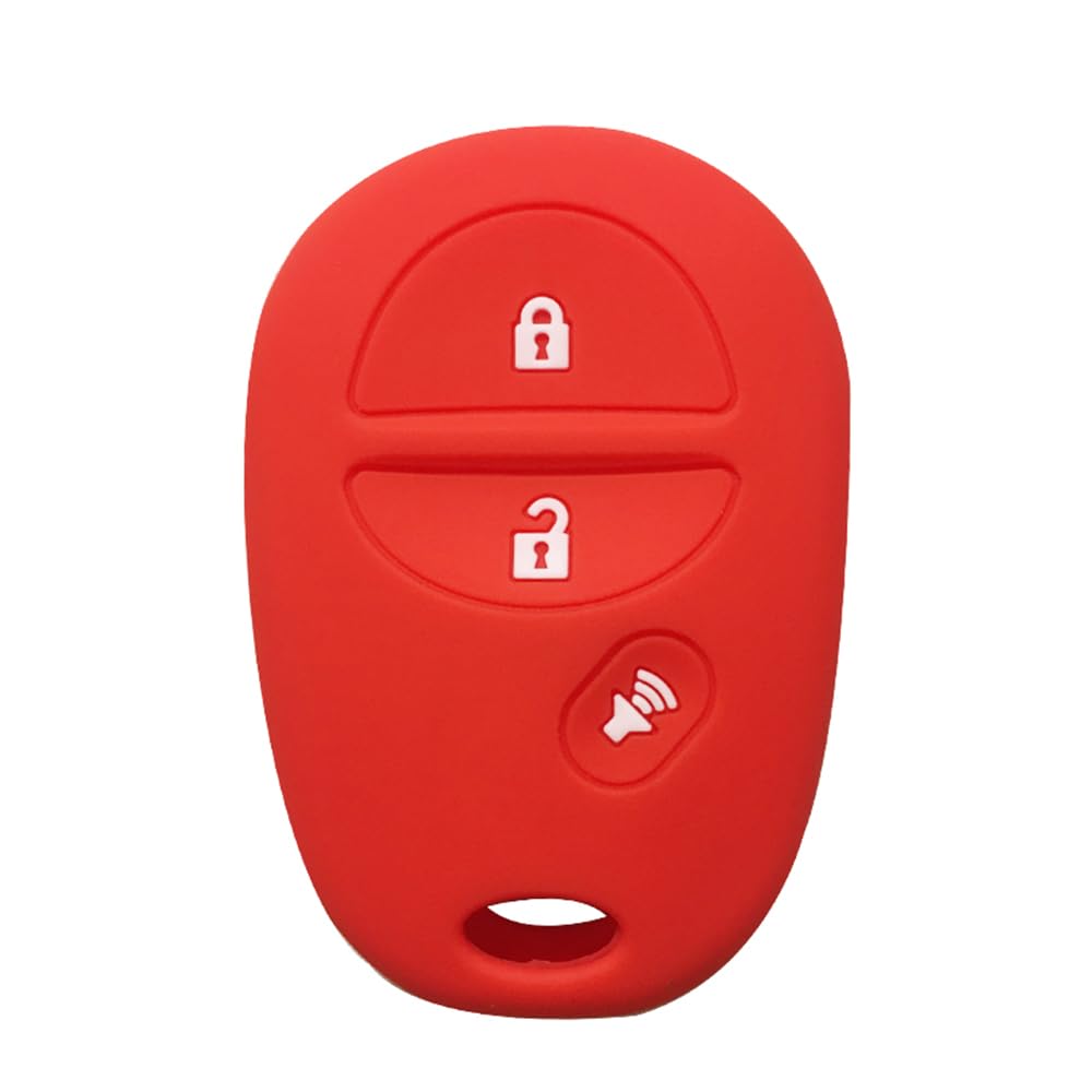 Silikon Smart Remote Fob Hülle für Toyota Tundra Tacoma Sienna Highlander Sienna (Red) von MGbeauty