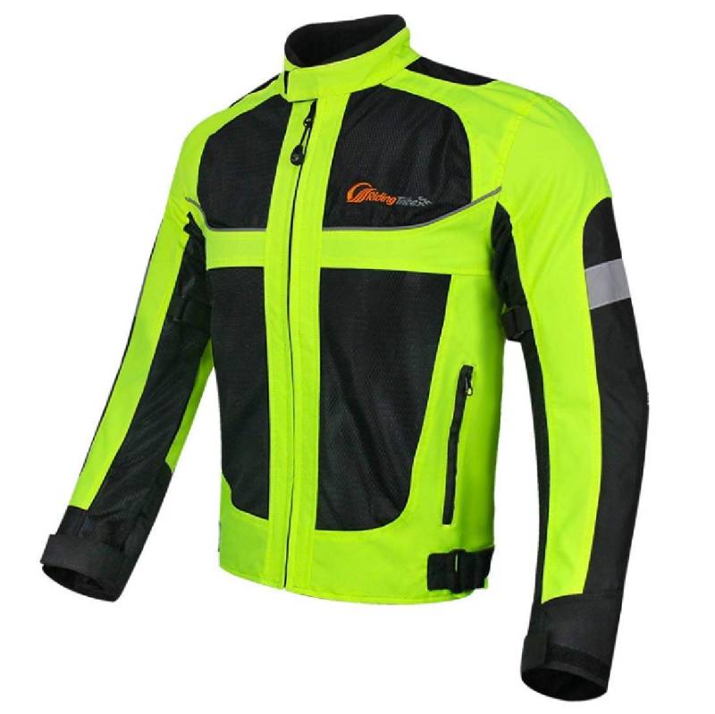 MH96_ITALY reflektierende sommer Motorradjacke mit abnehmbarem schutz, wasserdicht,atmungsaktiv, hohe Sichtbarkeit bei Nacht 3XL von MH96_ITALY