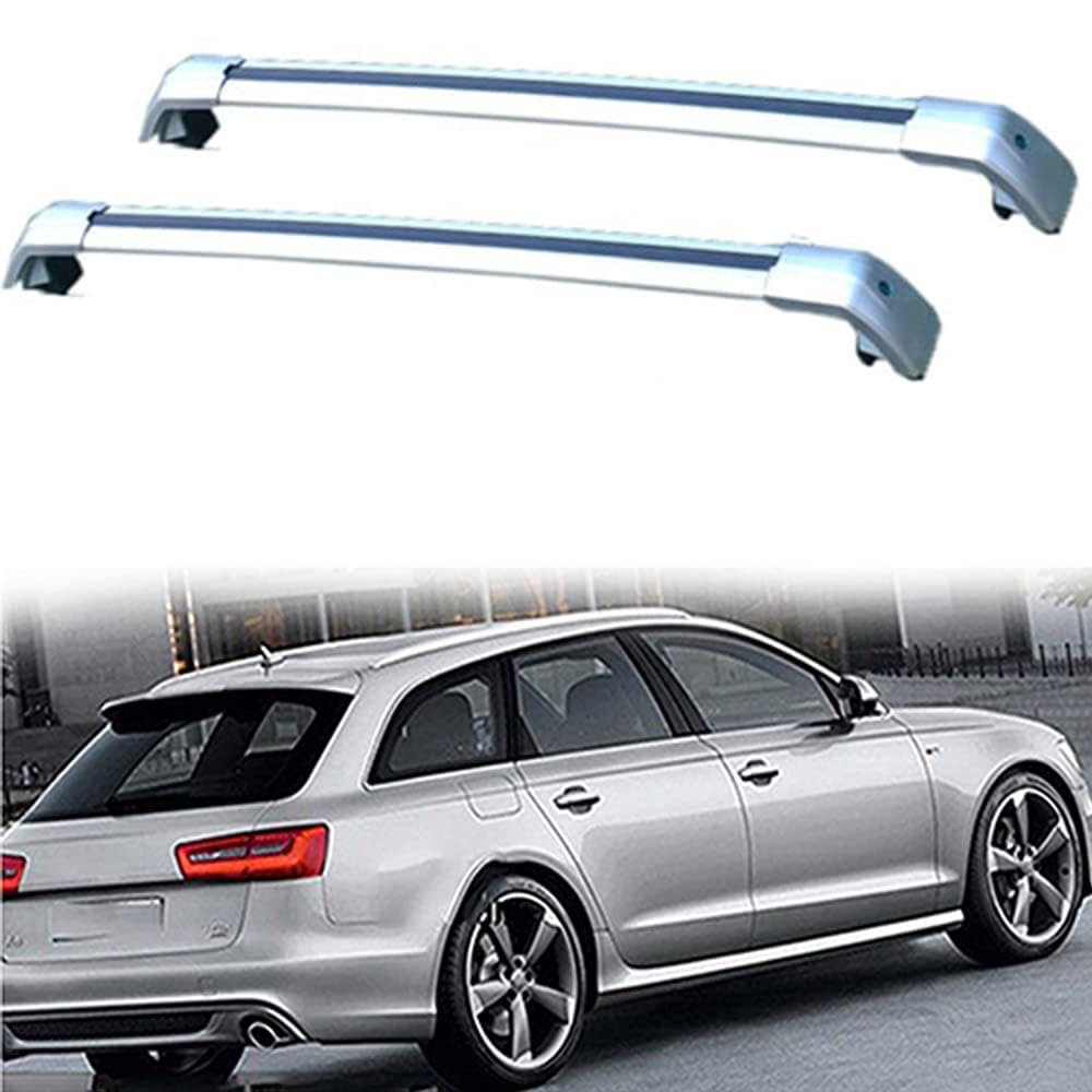 Auto Dachträger Dachreling für Audi A6 Avant 4G5, 4GD, C7 2011-2018, Dach Gepäckträger aus Aluminium,Silver von MHART