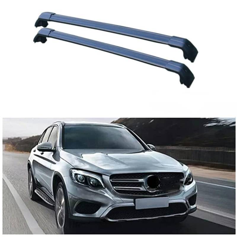 Auto Dachträger Dachreling für Benz GLC SUV X253 2015-2023 250 300, Dach Gepäckträger aus Aluminium,Black von MHART