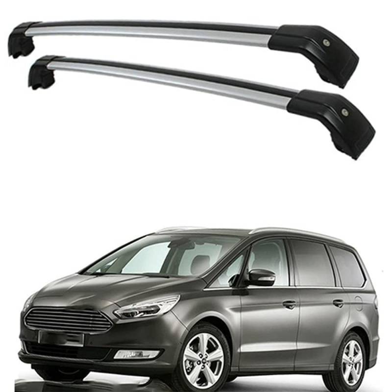 Auto Dachträger Dachreling für Ford Galaxy (CK) 2015+ 2019 2018, Dach Gepäckträger aus Aluminium,Silver Black von MHART