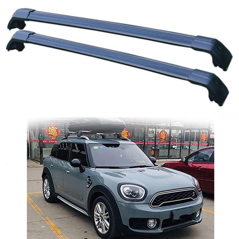 Auto Dachträger Dachreling für Mini Countryman F60 2017-2023, Dach Gepäckträger aus Aluminium,Black von MHART