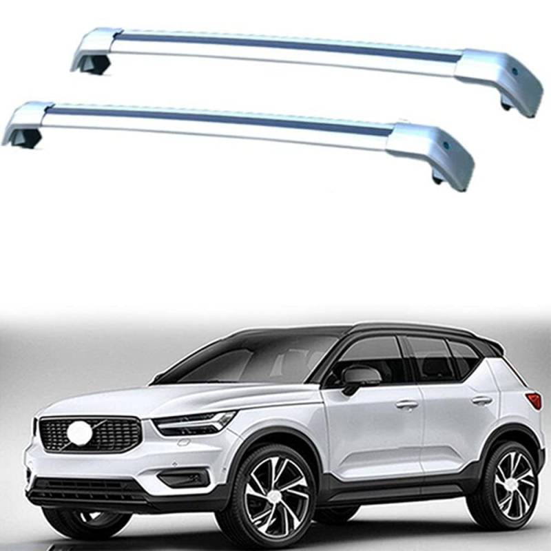 Auto Dachträger Dachreling für Volvo XC40 2017-2023 (536), Dach Gepäckträger aus Aluminium,Silver von MHART