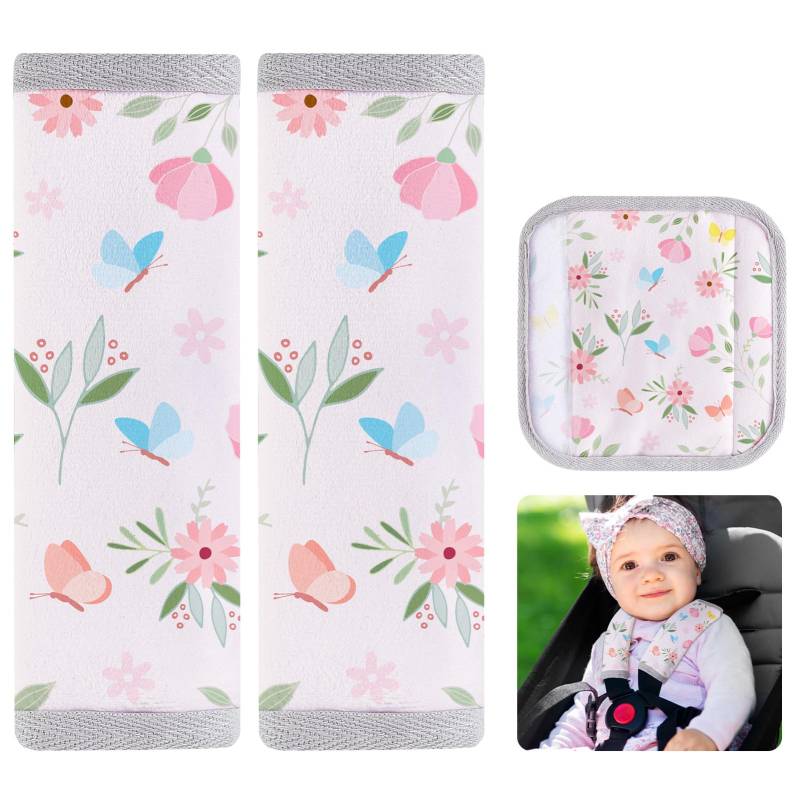 MHJY Baby Gurtpolster Kinder Auto 2 Stück Gurtschoner Mädchen Sicherheitsgurt Polster Universelle Autogurt Polster Jungen Gurtschutz für Kindersitz Babyschale, Kinderwagen, Buggy & Autositz von MHJY