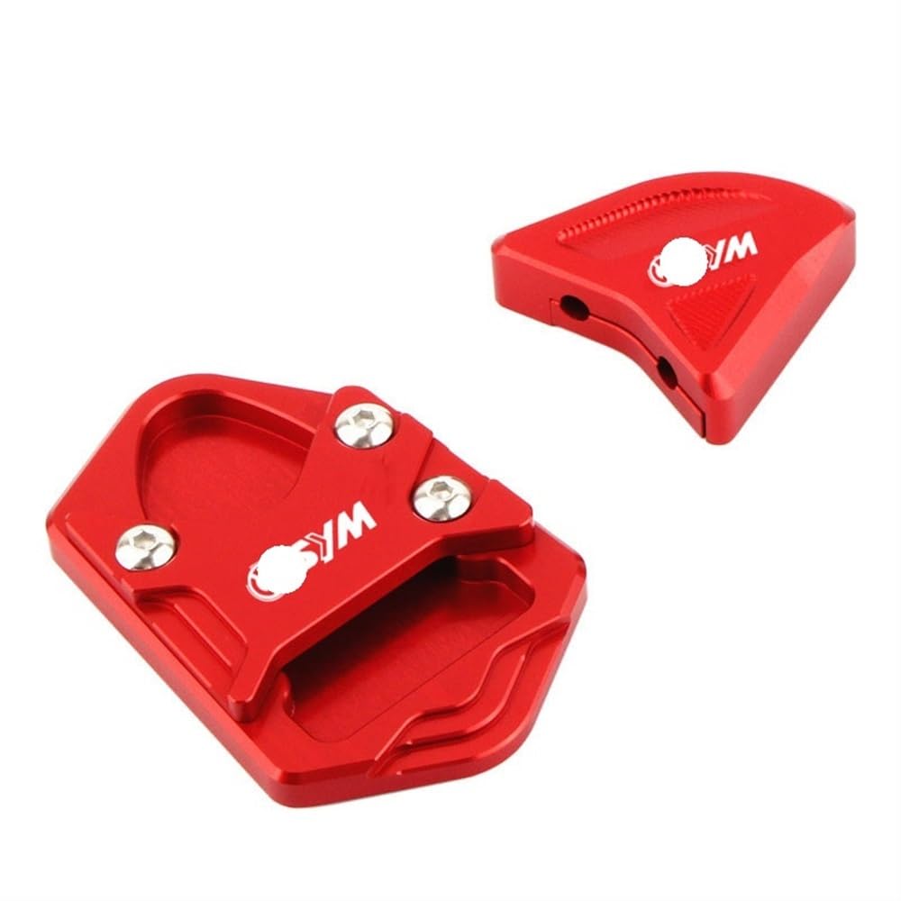 MHTGD Fuß-Verbreiterung Ständer Platte Für CRUISYM300 GTS300i GTS 300 300i Motorrad CNC Kickstand Fuß Seitenständer Verlängerung Pad Stützplatte Vergrößern Ständer Fußplattenpolster von MHTGD