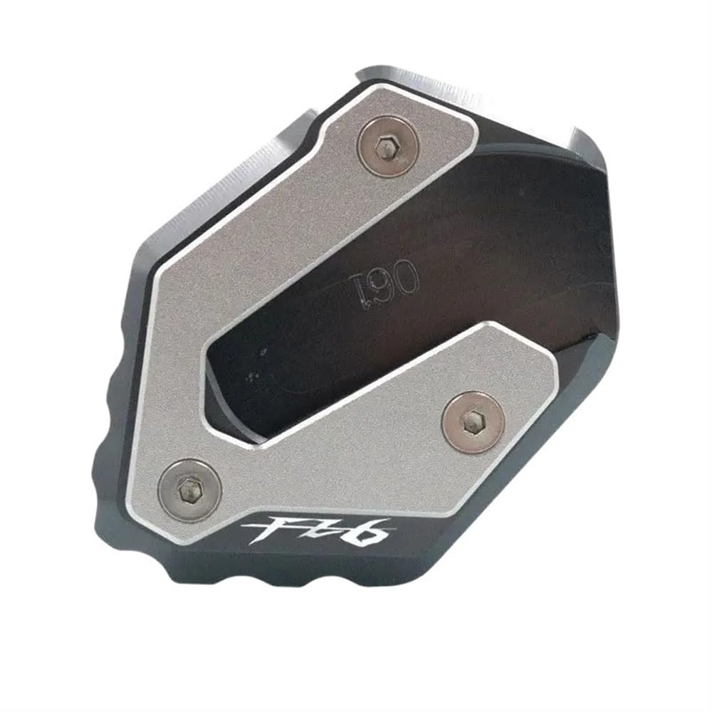 MHTGD Fuß-Verbreiterung Ständer Platte Motorrad CNC Kickstand Fuß Seitenständer Verlängerung Pad Stützplatte Vergrößern Für Ya&maha FZ6 FZ6R FZ6-S2 2004-2009 Fußplattenpolster von MHTGD