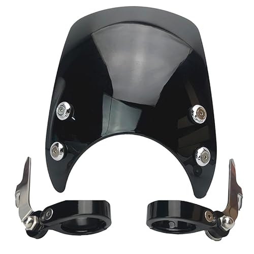 Motorrad Frontscheibe Für Sportster XL 883 1200 Für Modelle 2004-2019 Motorrad 39mm-41mm Windschutzscheibe Windschutzscheibe Aluminium Motorrad Windschutzscheibe von MHTGD