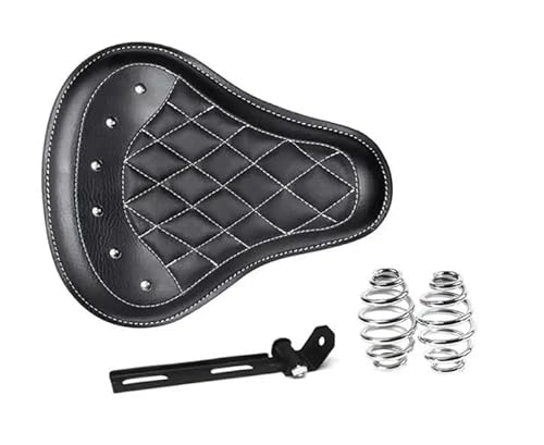 Motorrad Leder Sitz Für Sitz Für Sportster XL883 1200 48 72 Street 500 750 Für Dy&NA Wide Glide Für Softail Road King Für Touring von MHTGD