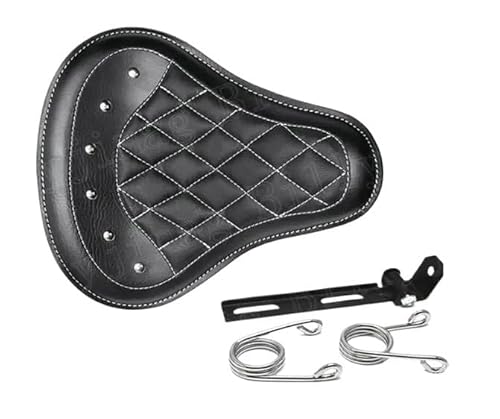 Motorrad Leder Sitz Für Sitz Für Sportster XL883 1200 48 72 Street 500 750 Für Dy&NA Wide Glide Für Softail Road King Für Touring von MHTGD