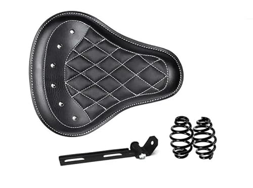 Motorrad Leder Sitz Für Sitz Für Sportster XL883 1200 48 72 Street 500 750 Für Dy&NA Wide Glide Für Softail Road King Für Touring von MHTGD