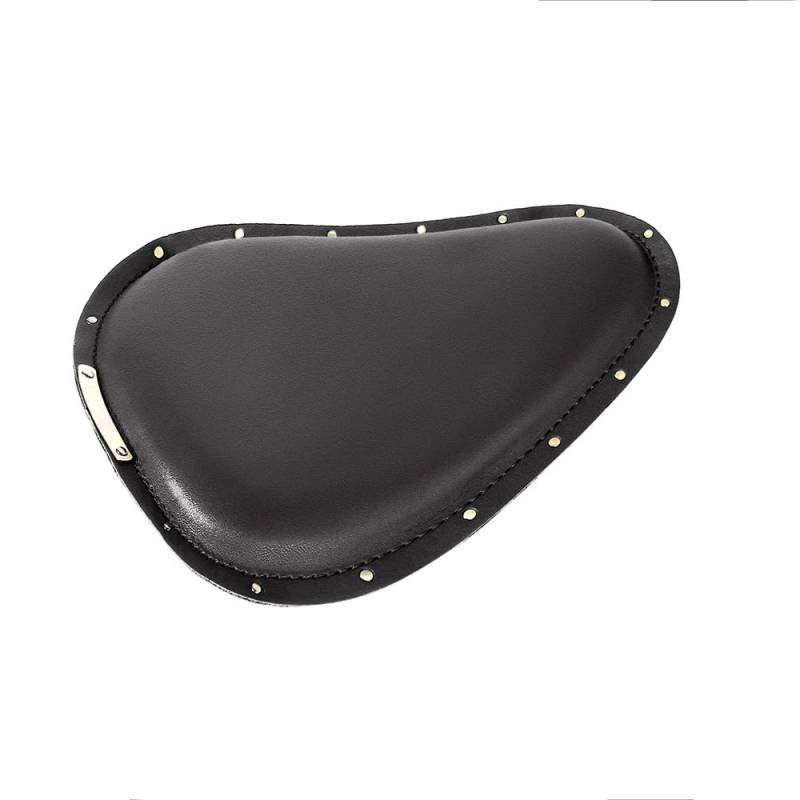 Motorrad Leder Sitz Universal Schwarz/Braun Motorrad Solo Fahrer Für Sitz Mit Federn Halterung Halterung Für Ha&rley Für Softail für Chopper für Bobber von MHTGD