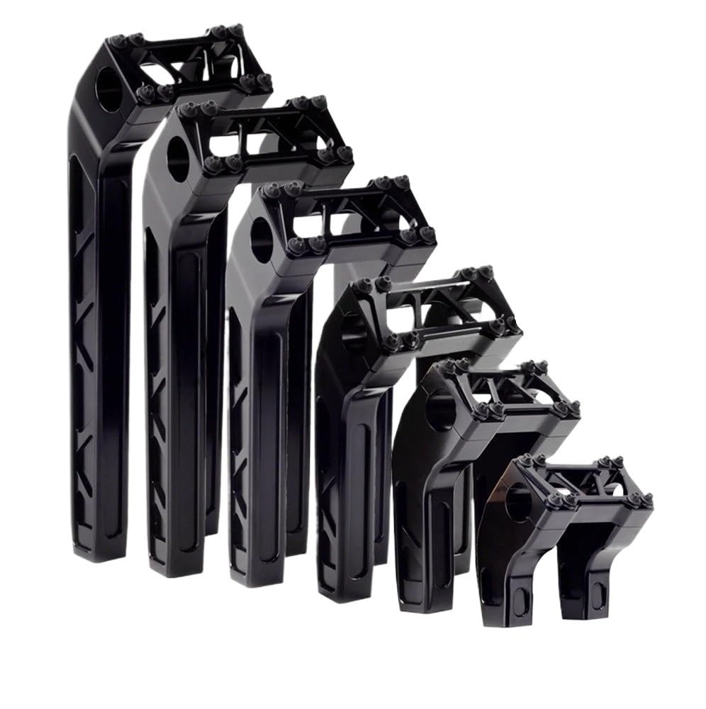 Motorrad Lenkers Riser 25 mm Motorrad-Lenkererhöhung, 10,2–35,6 cm hoch, Pullback-Riser, Griff-Rise-Bar-Klemme, Für Ha&rley Für Dyna Street Bob Für Sportster Für Softail von MHTGD