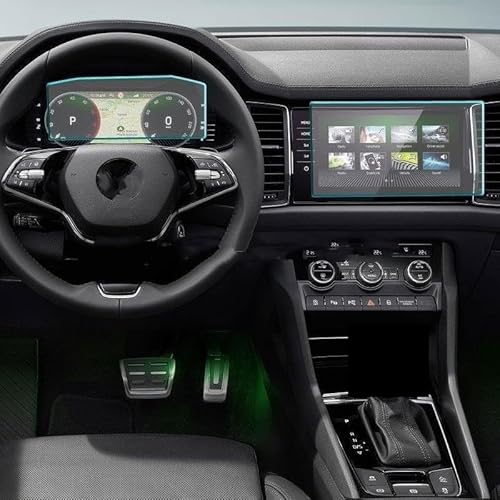 Navi Schutzfolie Auto Gehärtetes Glas Display-schutzfolie Aufkleber Dashboard Schutz Für Skoda Für Kodiaq 2021 Zubehör Auto Navigation Schutzfolie von MHTGD