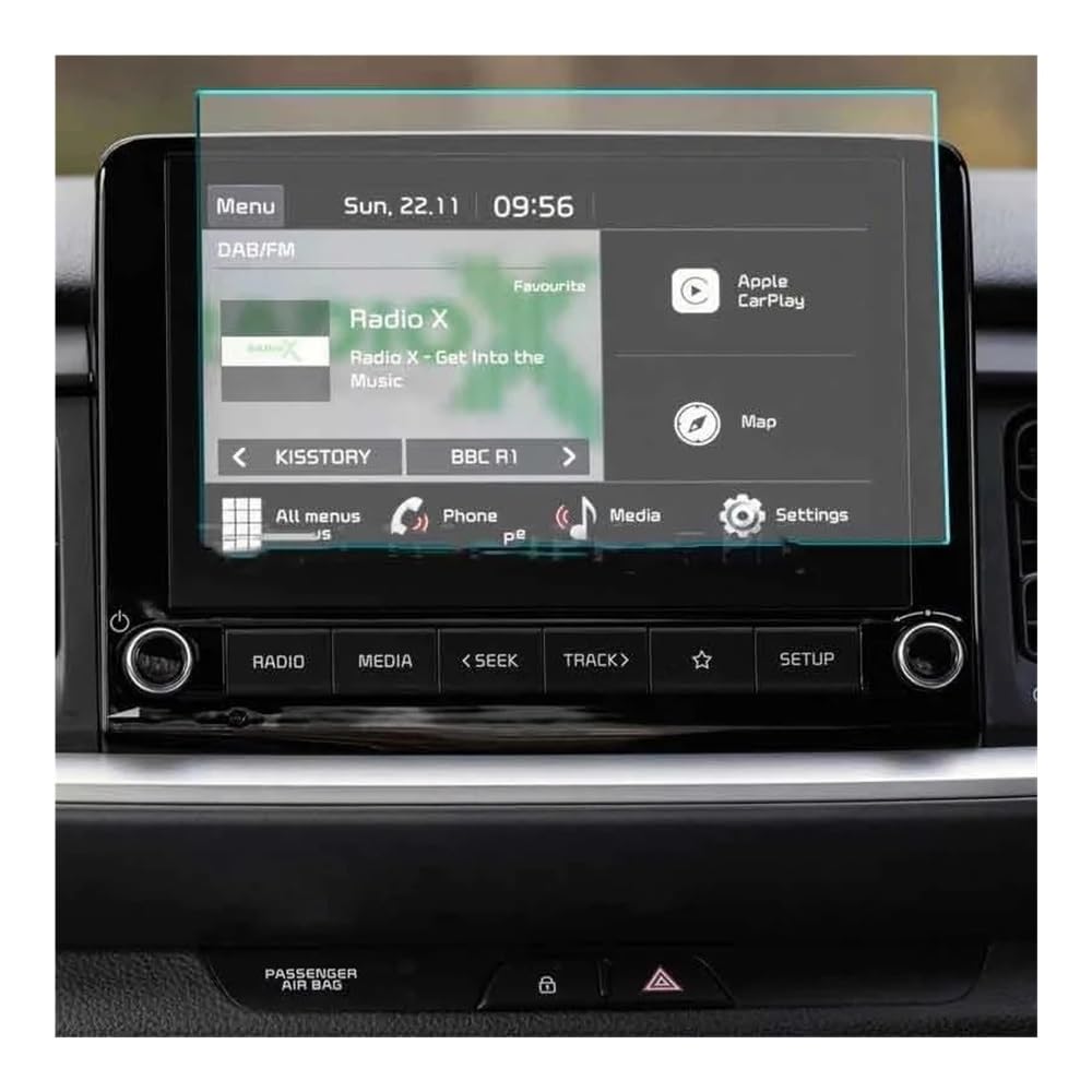 Navi Schutzfolie Displayschutzfolie Aus Gehärtetem Glas Für Kia Für Stonic 2021 2022, Auto-GPS-Navigations-Displayschutzfolie Auto Navigation Schutzfolie von MHTGD