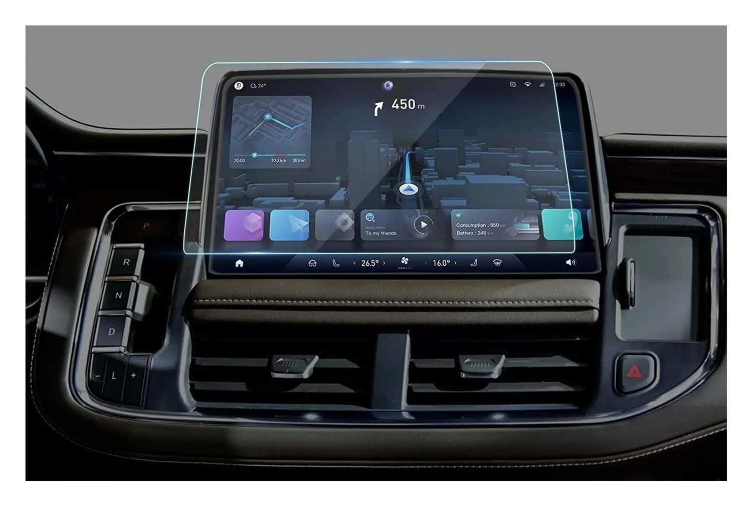 Navi Schutzfolie Für Chevy Für Tahoe Für Suburban 2021-2023 Navigation Gehärtetes Glas Touchscreen Schutz Auto Navigation Schutzfolie von MHTGD