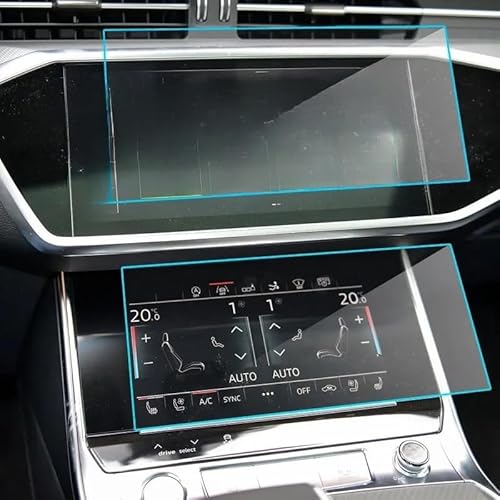 Navi Schutzfolie Gehärtete Glasfolie Für A6 Für A7 2019 2020, Auto-GPS-Navigations-Displayschutz Auto Navigation Schutzfolie von MHTGD