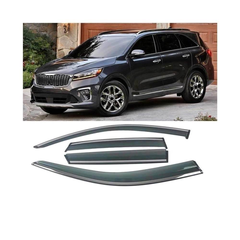 Windabweiser Set Für KIA Für FORTE Für Cadenza Für SPORTAGE Auto Fenster Sonne Regen Schatten Visiere Schild Shelter Windabweiser Wind Regenabweiser von MHTGD