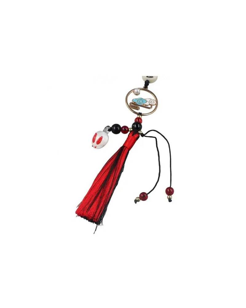 Auto Rückspiegel Anhänger Schlüsselanhänger Cosplay Prop Ornamente Auto Anhänger Auto Hängen Autospiegel Hängen Ornament Auto Dekorationen Auto Hängende Ornamente(Red) von MHYESA